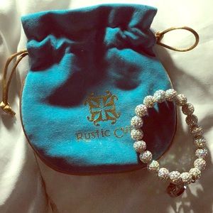 Rustic Cuff bracelet Emerson Twinkle White